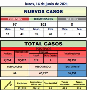 Reporte departamental del Sedes Potosí