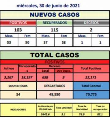 Reporte departamental del Sedes Potosí