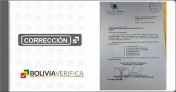 Bolivia Verifica corrige y deja de catalogar a la carta de Terceros como falsa