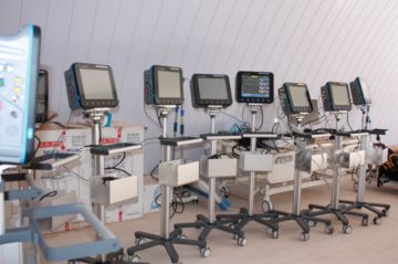 Ahora los monitores cuentan con los insumos completos para su funcionamiento en la atención de pacientes con coronavirus. FOTO CNS