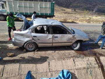 Motorizado que sufrió el accidente de tránsito
