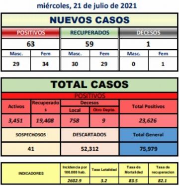 Reporte departamental del Sedes Potosí