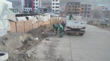 Realizan la limpieza de microbasurales.