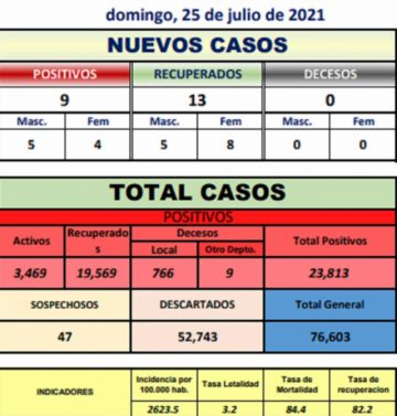 Reporte departamental del Sedes Potosí