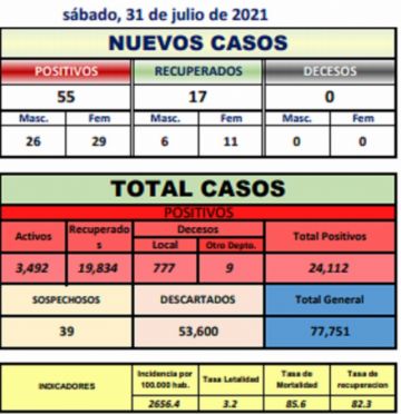 Reporte departamental del Sedes Potosí