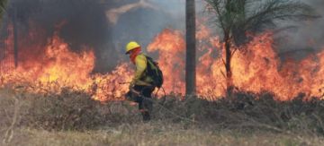 Incendio llega a predios del aeropuerto de Viru Viru