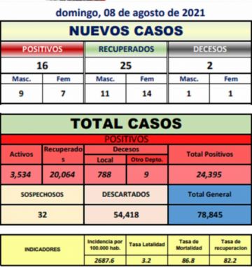 Reporte departamental del Sedes Potosí