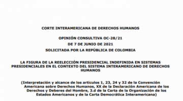 Lea la determinación de la CorteIDH que sostiene que la reelección indefinida no es un derecho humano