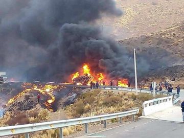 Vista panorámica del accidente.