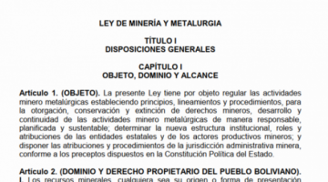 Interponen recurso contra la Ley Minera porque la AJAM autoriza explotación en áreas protegidas