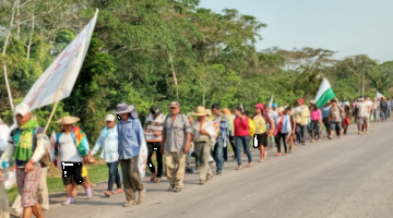 Once días de marcha: indígenas presentan malestares y cansancio