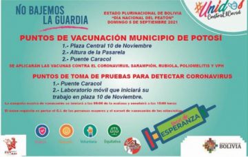 Hoy es el día del Peatón, habrá puntos de vacunación y detección de coronavirus