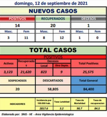 Reporte departamental del Sedes Potosí