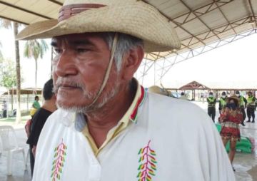 El “Tata” Marcial volvió a ser asistido por médicos en el día 25 de la marcha indígena