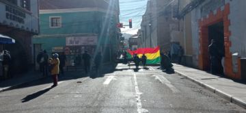 El bloqueo en el sector del Mercado Central.