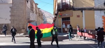 El bloqueo en el sector del Mercado Central.