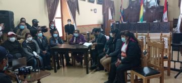 La conferencia de prensa.