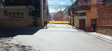 Bloqueos en Potosí en la primera jornada de paro cívico.