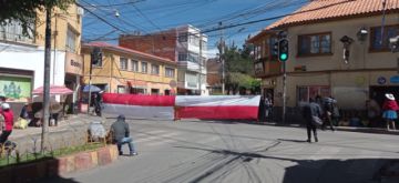 Bloqueos en Potosí en la primera jornada de paro cívico.