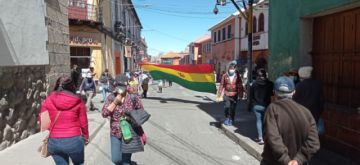 Bloqueos en Potosí en la primera jornada de paro cívico.