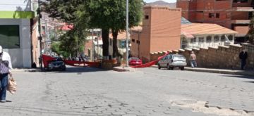 Panorama del paro cívico en la ciudad de Potosí.