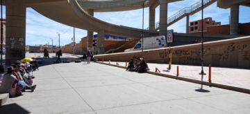 Panorama del paro cívico en la ciudad de Potosí.