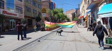 Panorama del paro cívico en la ciudad de Potosí.