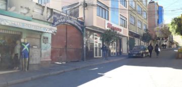 Panorama del paro cívico en la ciudad de Potosí.