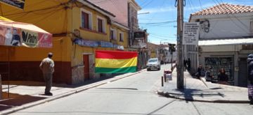 Panorama del paro cívico en la ciudad de Potosí.