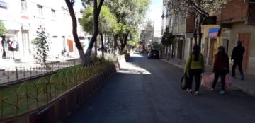 Panorama del paro cívico en la ciudad de Potosí.