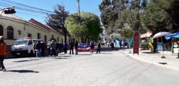 Panorama del paro cívico en la ciudad de Potosí.