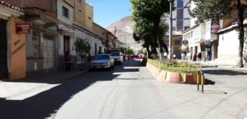 Panorama del paro cívico en la ciudad de Potosí.