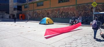 Panorama del paro cívico en la ciudad de Potosí.