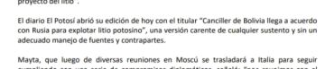 La versión del Viceministerio.