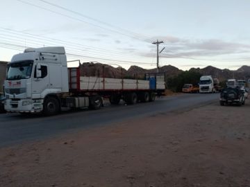 Bloqueos en Tupiza. GENTILEZA