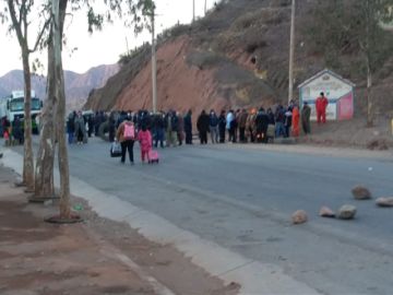 Bloqueos en Tupiza. GENTILEZA