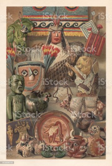 Antigüedades americanas, litografía, publicados en 1897