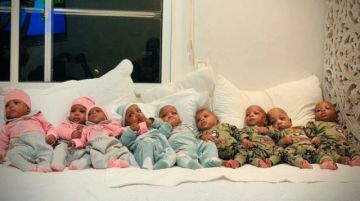Reprtan que los bebés nonillizos malienses cumplen seis meses y esperan volver a casa