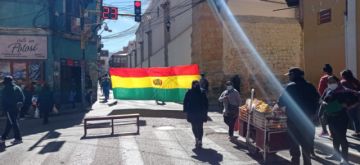 Panorama de la ciudad de Potosí la mañana del lunes 8 de noviembre, primer día de paro cívico indefinido