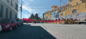 Panorama de la ciudad de Potosí la mañana del lunes 8 de noviembre, primer día de paro cívico indefinido