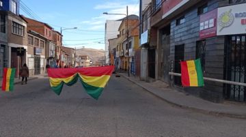 Panorama de la ciudad de Potosí la mañana del lunes 8 de noviembre, primer día de paro cívico indefinido