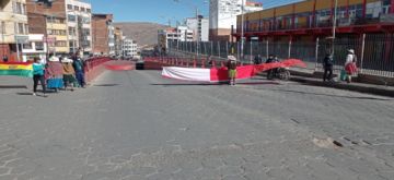 Panorama de la ciudad de Potosí la mañana del lunes 8 de noviembre, primer día de paro cívico indefinido
