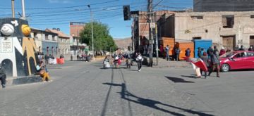 Panorama de la ciudad de Potosí la mañana del lunes 8 de noviembre, primer día de paro cívico indefinido