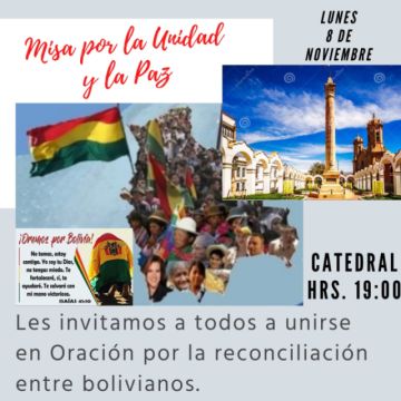 Iglesia Católica determinó suspender la Misa Por la Unidad y la Paz 