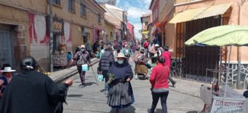 El centro de la ciudad de Potosí