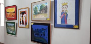 Los cuadros y maquetas fueron trabajados por los escolares a los largo del año.