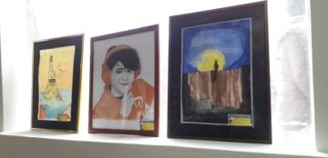 Los cuadros y maquetas fueron trabajados por los escolares a los largo del año.