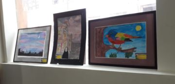 Los cuadros y maquetas fueron trabajados por los escolares a los largo del año.