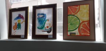 Los cuadros y maquetas fueron trabajados por los escolares a los largo del año.