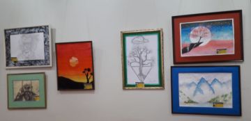 Los cuadros y maquetas fueron trabajados por los escolares a los largo del año.